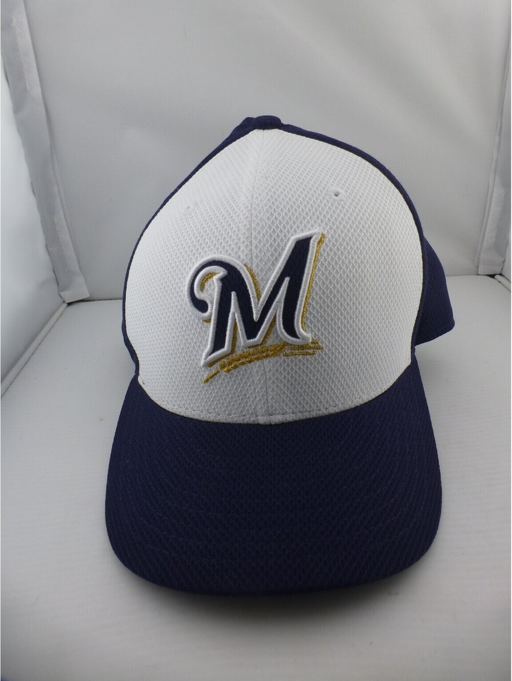 Milwaukee Brewers New Era 59FIFTY Fitted Hat Cap 7 3/8 MLB Authentic F5